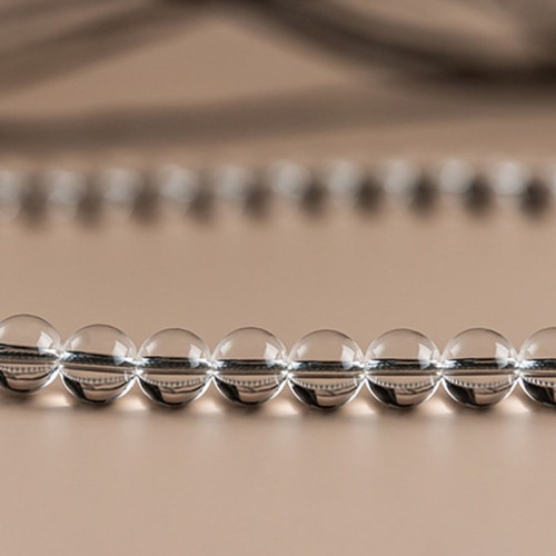 108 Beads White Crystal Jade Meditation Bracelet
