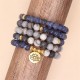 108 Mala Beads Sodalite Zebra Jasper Bracelet