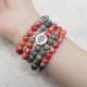 108 Mala Beads Sea Sediment Jasper Protection Bracelet