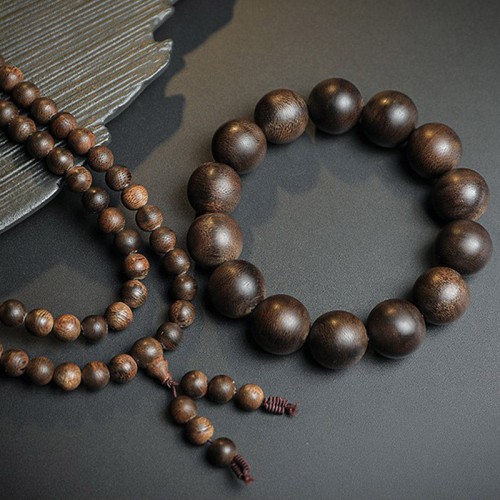 108 Mala Agarwood Peace Strength Calm Bracelet