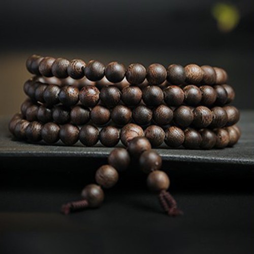 108 Mala Agarwood Peace Strength Calm Bracelet