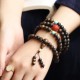 108 Mala Beads Agarwood Red Agate Turquoise Peace Bracelet