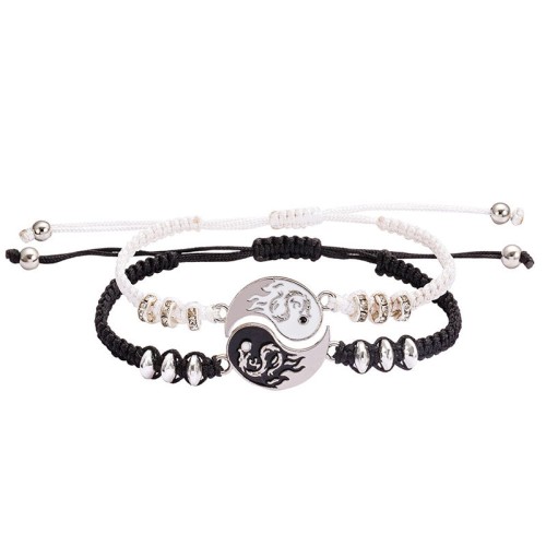 2pcs Yin Yang Dragon Couple Bracelet 2pcs Yin Yang Dragon Couple Bracelet