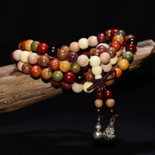 108 Wenge Wood Mala Meditation Bracelet