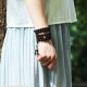 108 Mala Beads Small Leaf Red Sandalwood Amber Bracelet