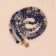 108 Mala Beads Sodalite Zebra Jasper Bracelet