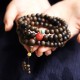 108 Mala Beads Agarwood Red Agate Turquoise Peace Bracelet