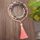 108 Mala Beads Fluorite Black Glitter Stone Protection Bracelet 108 Mala Beads Fluorite Black Glitter Stone Protection Bracelet