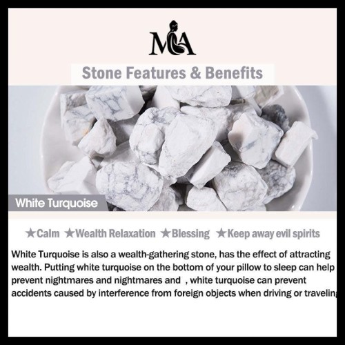 Zodiac Frosted Stone White Turquoise Bracelet Zodiac Frosted Stone White Turquoise Bracelet