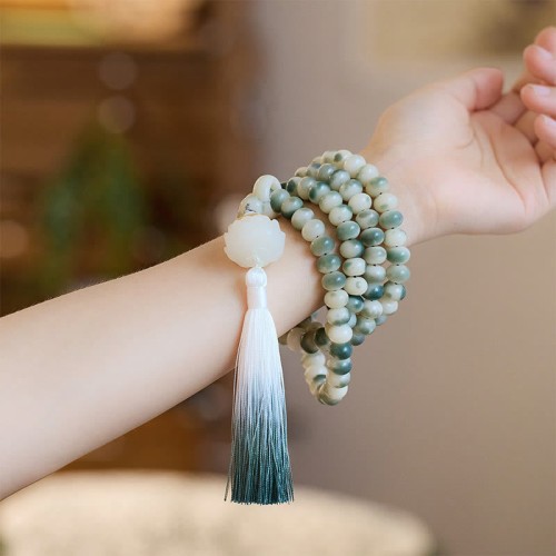 108 Mala Beads Bodhi Seed Lotus Wisdom Bracelet