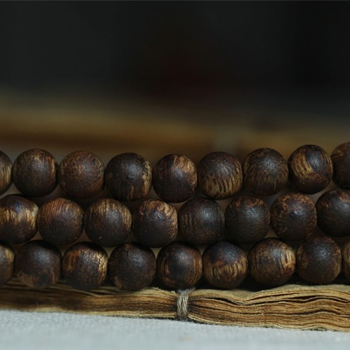 108 Mala Beads Agarwood Jade 999 Gold Peace Bracelet