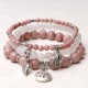 3PCS Natural Quartz Crystal Lotus Healing Bracelet 3PCS Natural Quartz Crystal Lotus Healing Bracelet