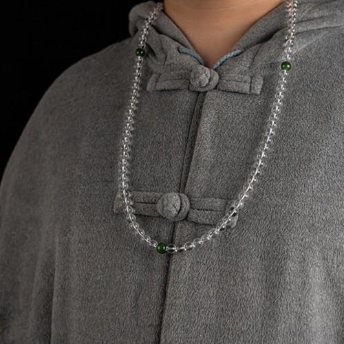 108 Beads White Crystal Jade Meditation Bracelet