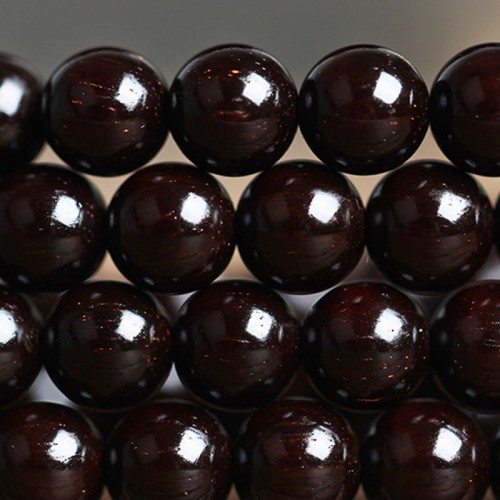 108 Mala Beads Small Leaf Red Sandalwood Amber Bracelet