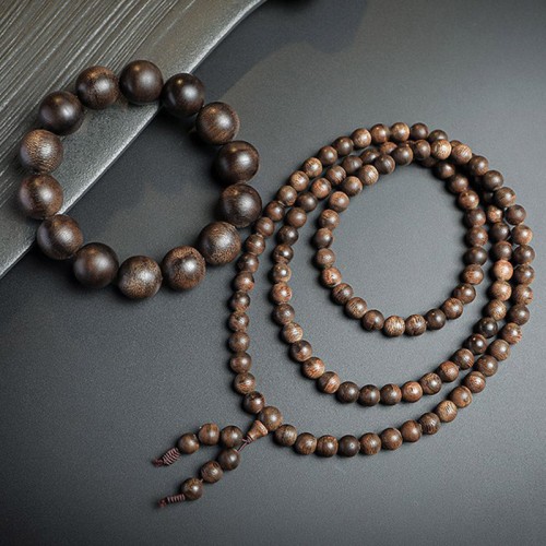 108 Mala Agarwood Peace Strength Calm Bracelet