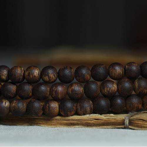 108 Mala Beads Agarwood Jade 999 Gold Peace Bracelet