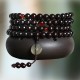 108 Mala Beads Small Leaf Red Sandalwood Amber Bracelet