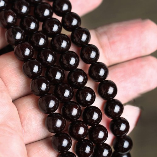 108 Mala Beads Small Leaf Red Sandalwood Amber Bracelet