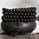 108 Mala Beads Small Leaf Red Sandalwood Amber Bracelet