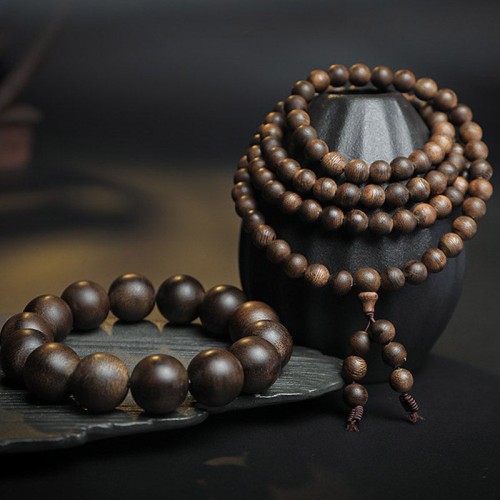 108 Mala Agarwood Peace Strength Calm Bracelet