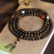 108 Mala Beads Agarwood Red Agate Turquoise Peace Bracelet