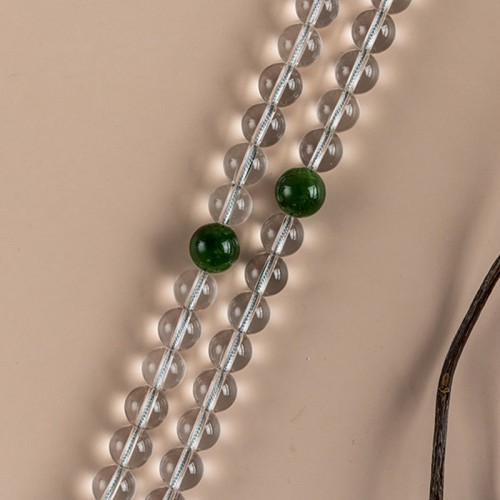 108 Beads White Crystal Jade Meditation Bracelet