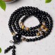 108 Beads Black Obsidian Tiger Eye Mala Bracelet 108 Beads Black Obsidian Tiger Eye Mala Bracelet