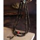 108 Mala Beads Agarwood Red Agate Turquoise Peace Bracelet