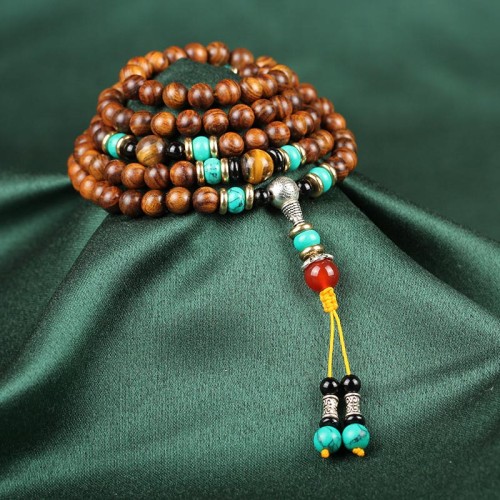 108 Beads Rosewood Tiger Eye Healing Mala 108 Beads Rosewood Tiger Eye Healing Mala