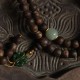 108 Mala Beads Agarwood Jade 999 Gold Peace Bracelet