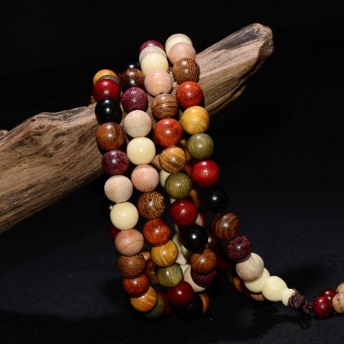 108 Wenge Wood Mala Meditation Bracelet