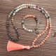108 Mala Beads Fluorite Black Glitter Stone Protection Bracelet 108 Mala Beads Fluorite Black Glitter Stone Protection Bracelet