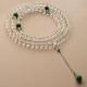 108 Beads White Crystal Jade Meditation Bracelet