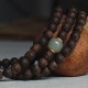 108 Mala Beads Agarwood Jade 999 Gold Peace Bracelet