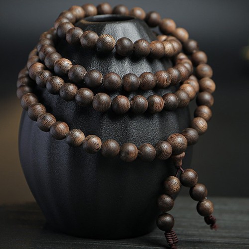 108 Mala Agarwood Peace Strength Calm Bracelet