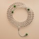 108 Beads White Crystal Jade Meditation Bracelet