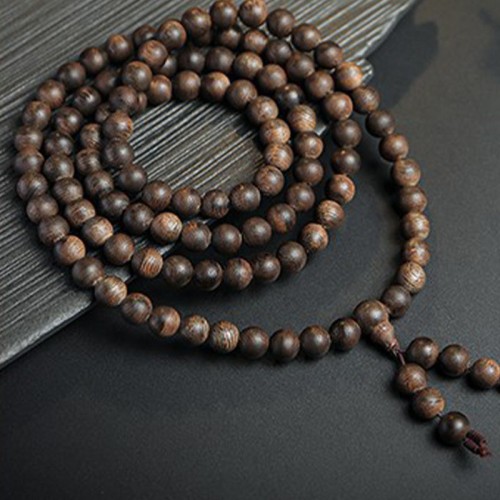 108 Mala Agarwood Peace Strength Calm Bracelet