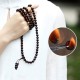 108 Mala Beads Small Leaf Red Sandalwood Amber Bracelet