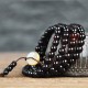 108 Mala Beads Small Leaf Red Sandalwood Amber Bracelet