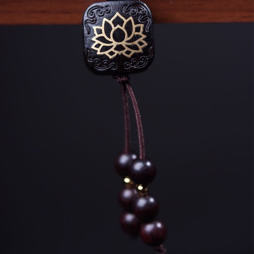 108 Mala Red Sandalwood Lotus Balance Bracelet