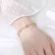 14K Gold Plated Strawberry Quartz M枚bius Loop Bracelet 14K Gold Plated Strawberry Quartz M枚bius Loop Bracelet