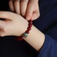 925 Silver Buddha Cinnabar Om Mani Padme Hum Bracelet