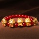 Year of the Dragon Red Agate Copper Coin Fu Character Bracelet Year of the Dragon Red Agate Copper Coin Fu Character Bracelet