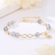 14K Gold Plated Strawberry Quartz M枚bius Loop Bracelet 14K Gold Plated Strawberry Quartz M枚bius Loop Bracelet