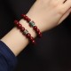 925 Silver Buddha Cinnabar Om Mani Padme Hum Bracelet
