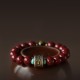 925 Silver Buddha Cinnabar Om Mani Padme Hum Bracelet