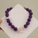 925 Silver Amethyst Aquamarine Cat's Eye Healing Bracelet 925 Silver Amethyst Aquamarine Cat's Eye Healing Bracelet