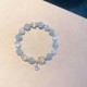 925 Silver Cat's Eye Aquamarine Support Bracelet