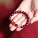 Natural Cinnabar Lucky Koi Fish Jade Blessing Bracelet