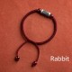 925 Silver 12 Chinese Zodiac Cinnabar String Bracelet